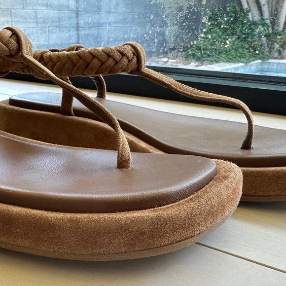 GIA/RHW Braided Suede 
Thong Slingback Sandals - Picture 9 of 15